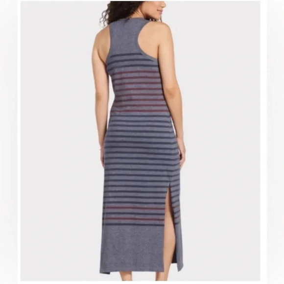 SUNDRY Maxi Dress Striped Racerback Blue Size 3 Large 12 Cotton Summer Beach - Picture 3 of 7